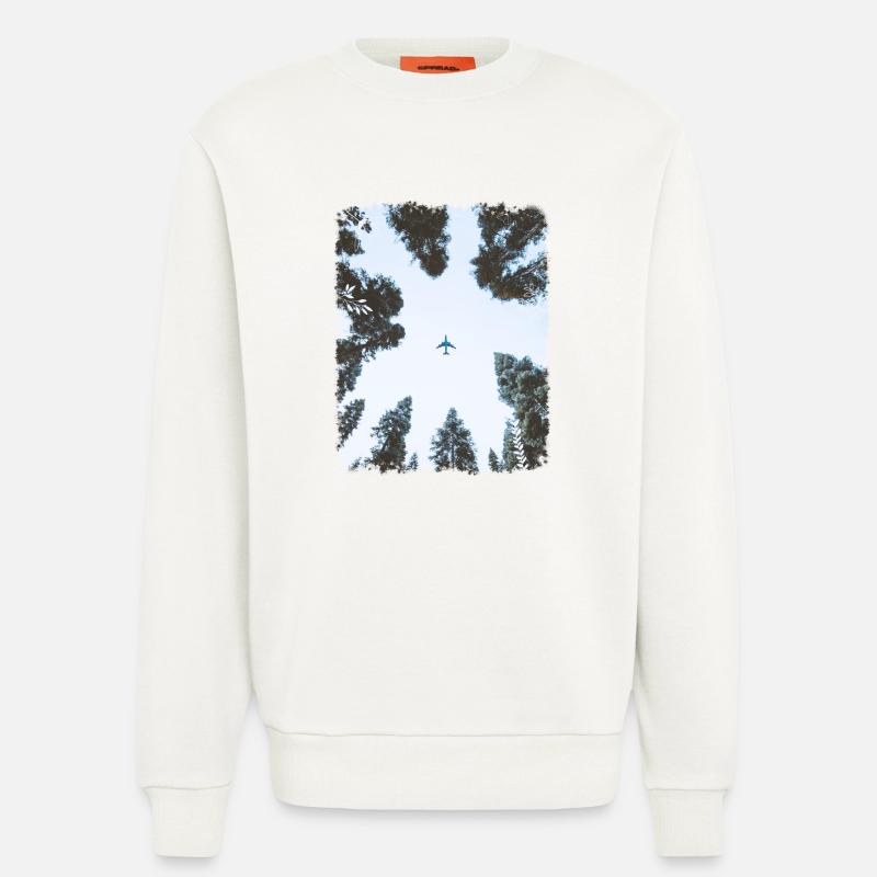 Wald & Flugzeug - Sweatshirt - made by SPREAD  - OFF WHITE