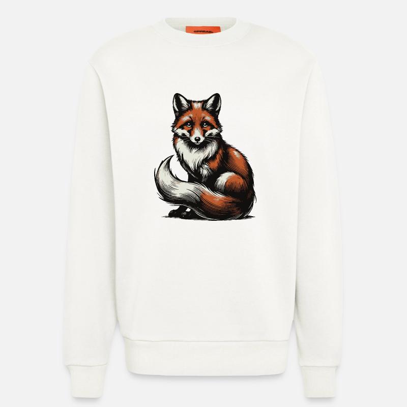 Fuchs - Sweatshirt - made by SPREAD  - OFF WHITE
