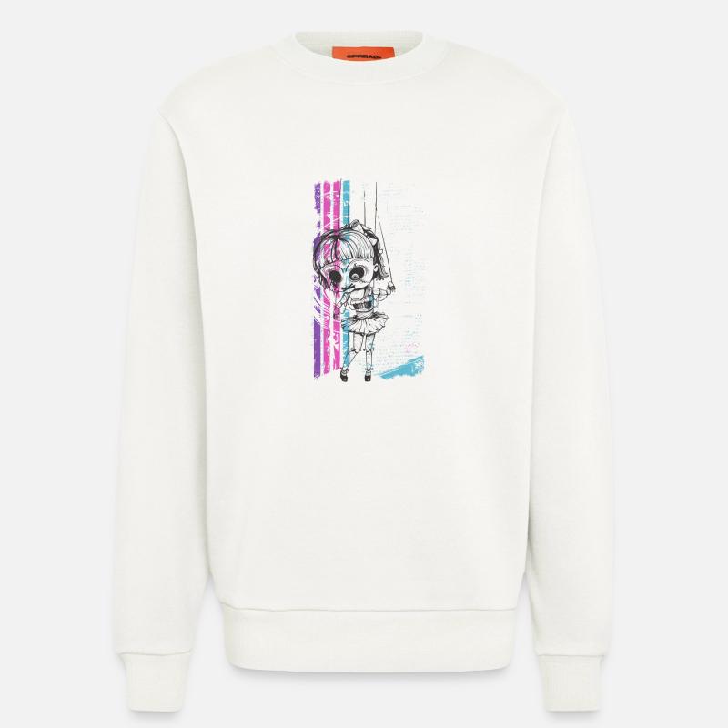 Horror Kinder Puppe - Sweatshirt - made by SPREAD  - OFF WHITE