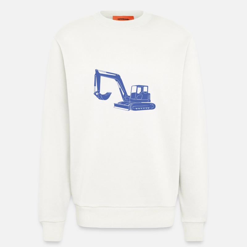 Baggerfahrer Silhouette - Baugeräteführer - Sweatshirt - made by SPREAD  - OFF WHITE