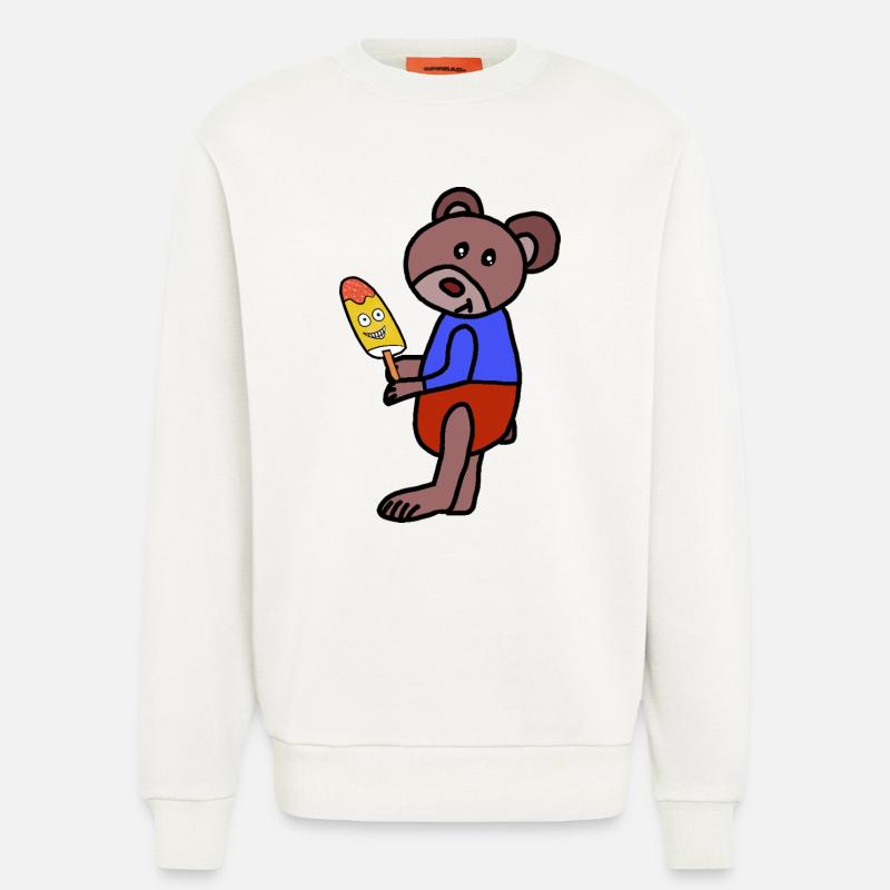 Bär Teddy  Eiskrem  Eis Kind - Sweatshirt - made by SPREAD  - OFF WHITE