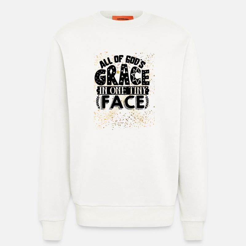 OneLine Gold Stars Glitzereffekt - Sweatshirt - made by SPREAD  - OFF WHITE