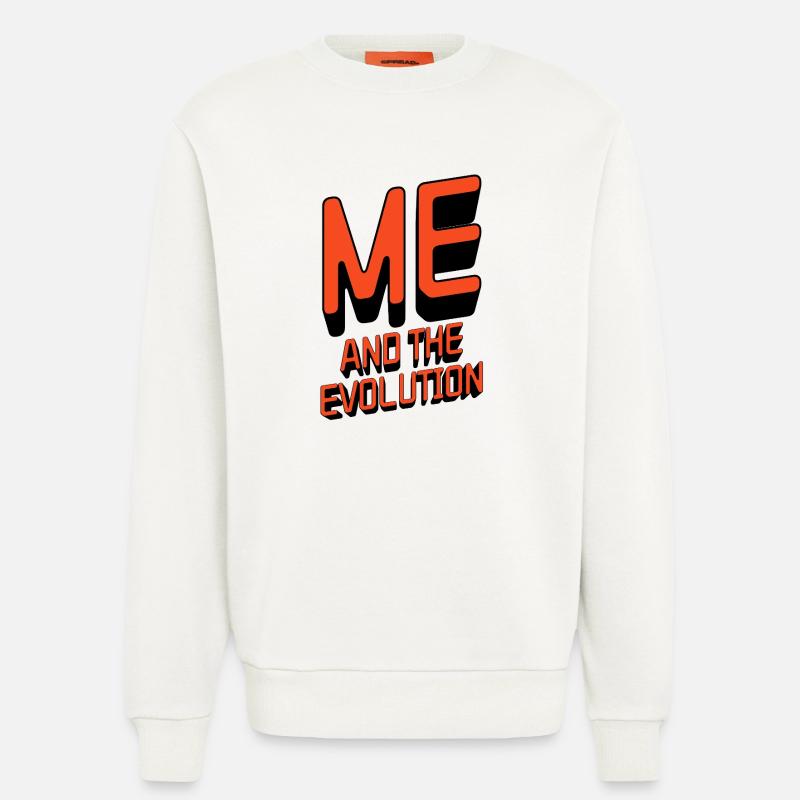 Moi et l’évolution - Sweat bio décontracté fabriqué en UE - OFF WHITE