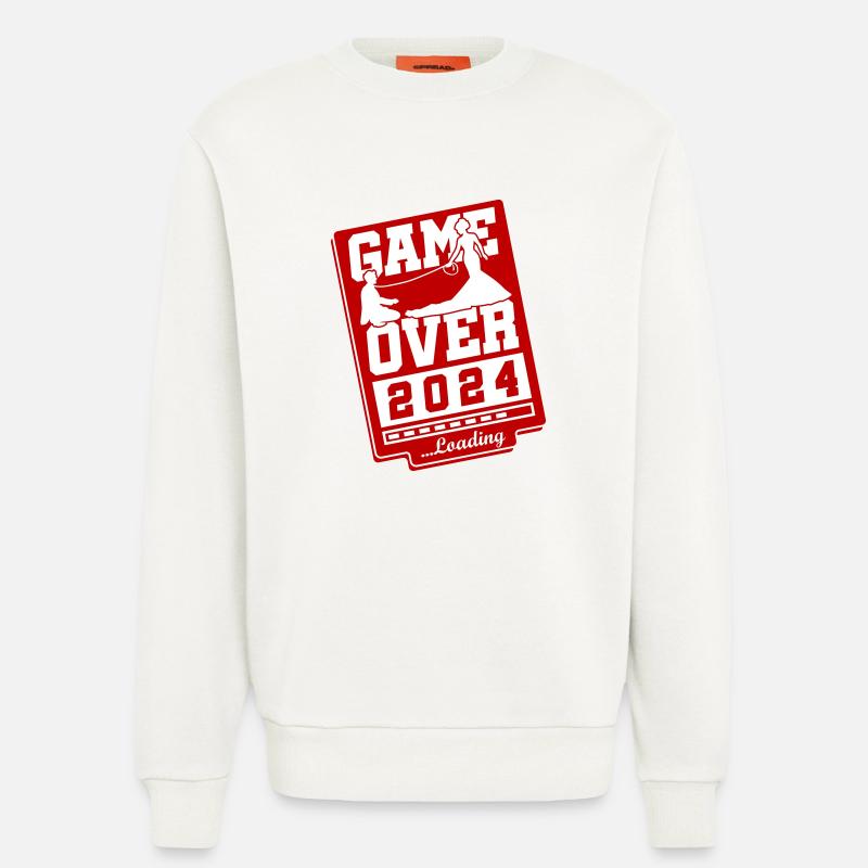 Wedding Loading 2024 Game Over - Sweat bio décontracté fabriqué en UE - OFF WHITE