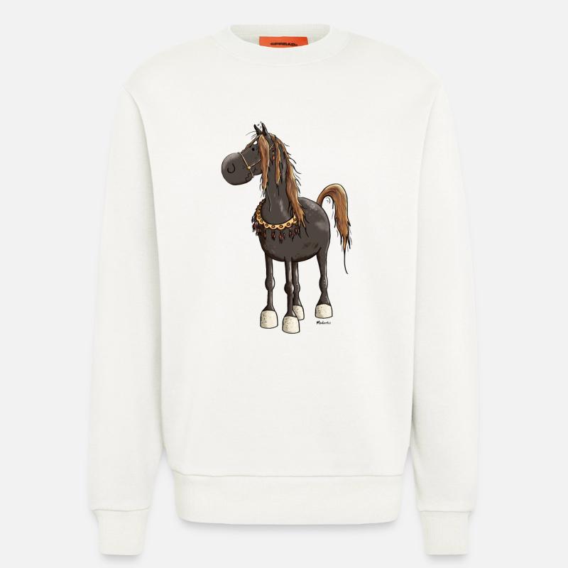 Pfiffiges Araber Pferd - Araber - Sweatshirt - made by SPREAD  - OFF WHITE