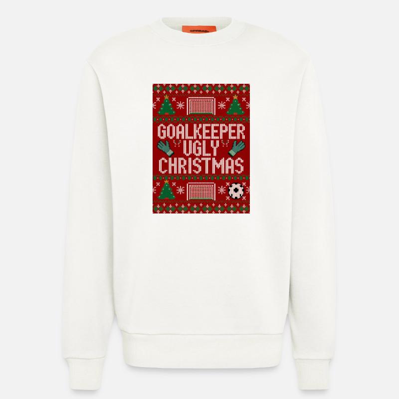 Torwart hässlicher Weihnachtspullover Design - Sweatshirt - made by SPREAD  - OFF WHITE