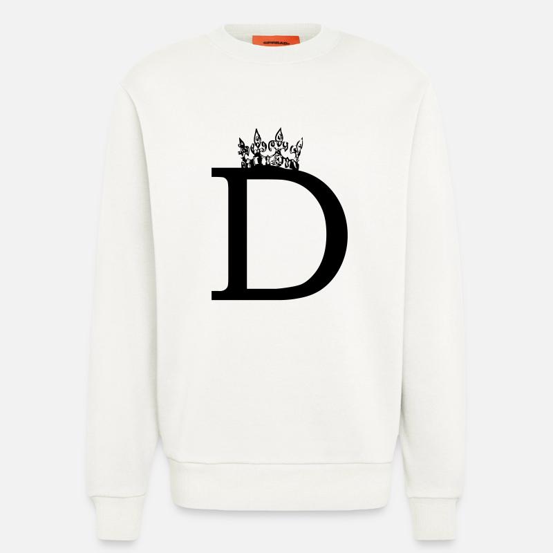 krone D - Sweatshirt - made by SPREAD  - OFF WHITE