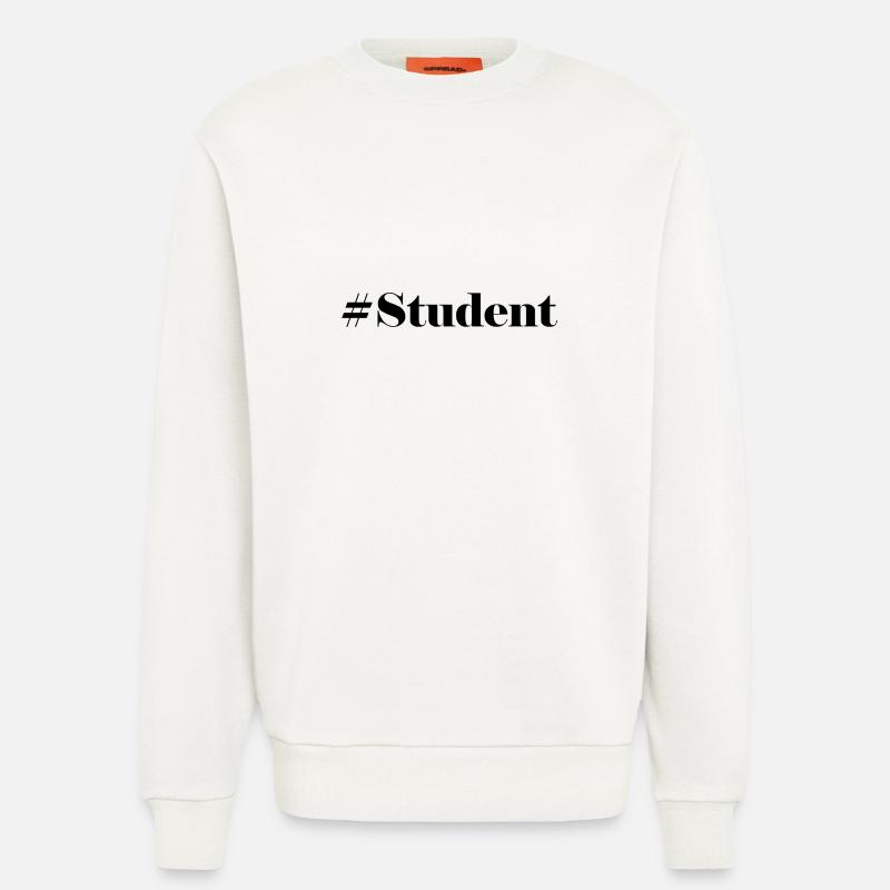 #Student logo - Sweat bio décontracté fabriqué en UE - OFF WHITE