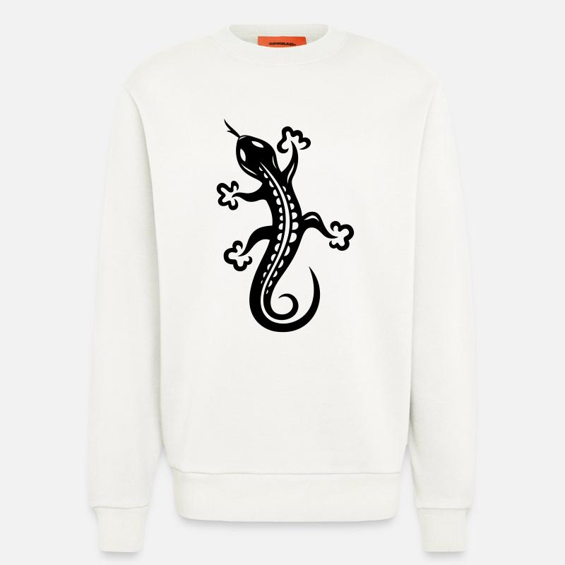 Echse, Eidechse - Sweatshirt - made by SPREAD  - OFF WHITE