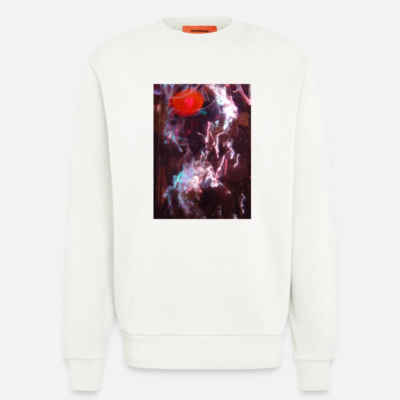 Reflet du fluide néon - Sweat bio décontracté fabriqué en UE - OFF WHITE