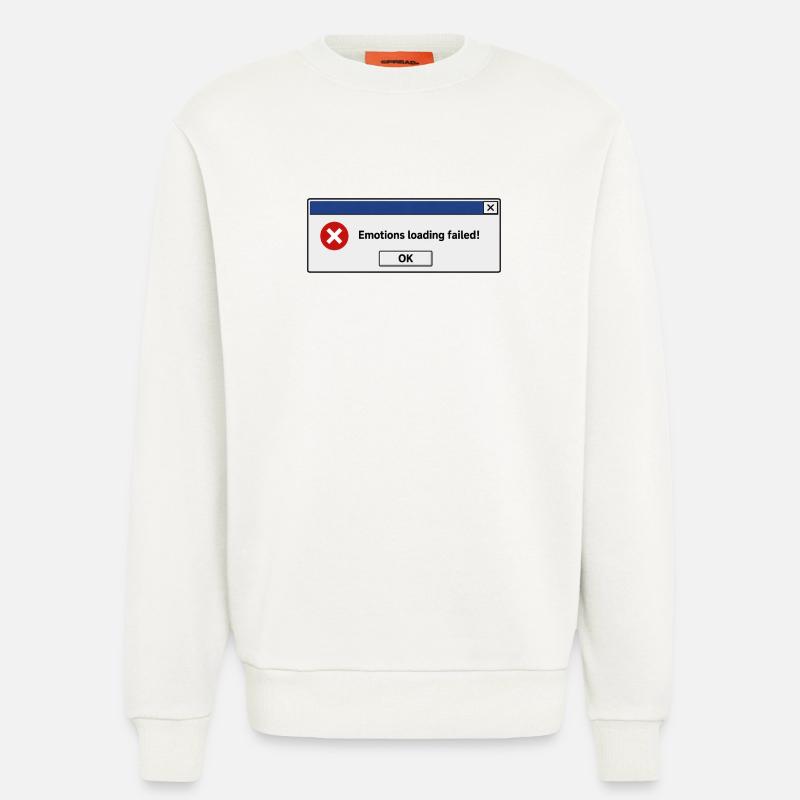 Emotions Loading Failed | Introvertierter Humor - Sweatshirt - made by SPREAD - OFF WHITE