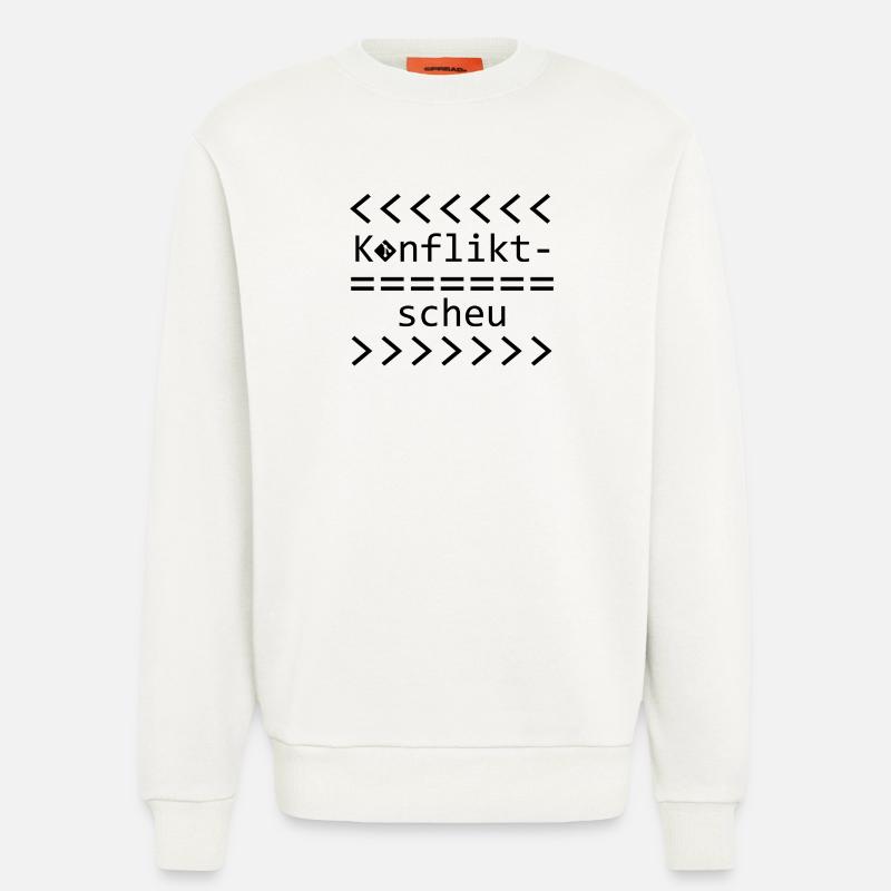 Chemise Git Nerd Aversion aux conflits - Sweat bio décontracté fabriqué en UE - OFF WHITE