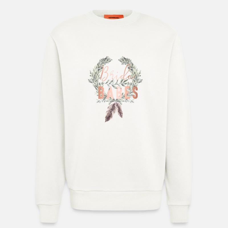 Boho Bride Babes Lorbeerkranz - Sweatshirt - made by SPREAD - OFF WHITE