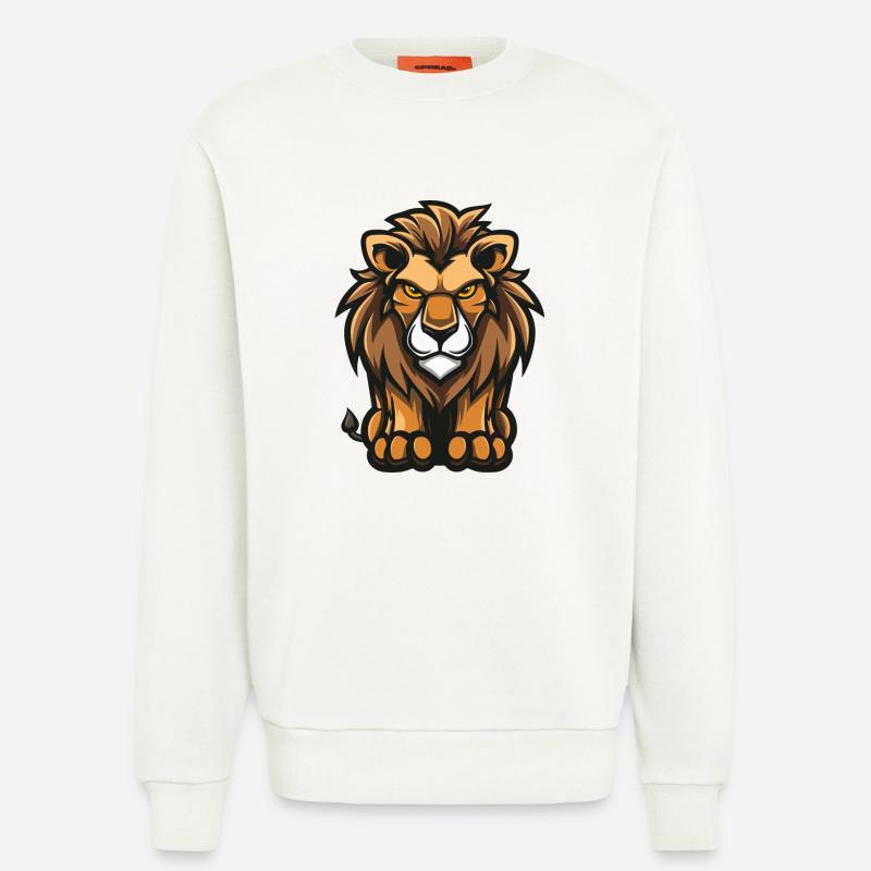 Löwe Comic - Sweatshirt - made by SPREAD  - OFF WHITE