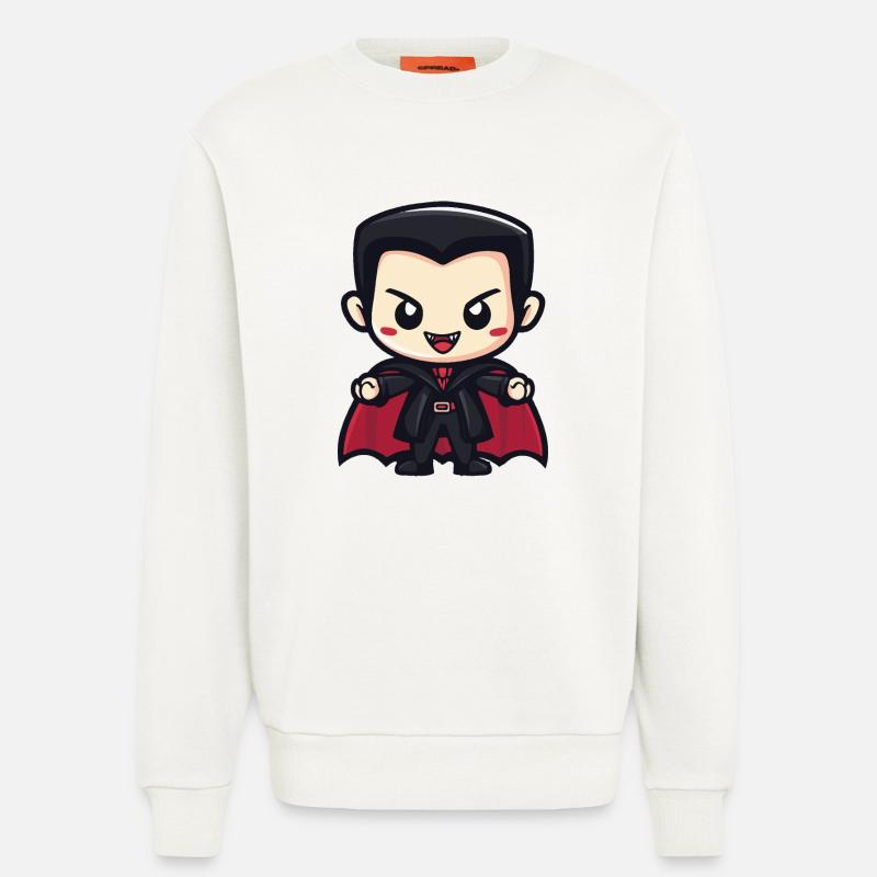 Vampir Halloween Niedlich Comic - Sweatshirt - made by SPREAD  - OFF WHITE