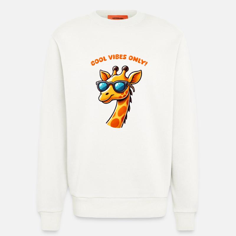 giraffe comic cool - Sweatshirt - made by SPREAD  - OFF WHITE