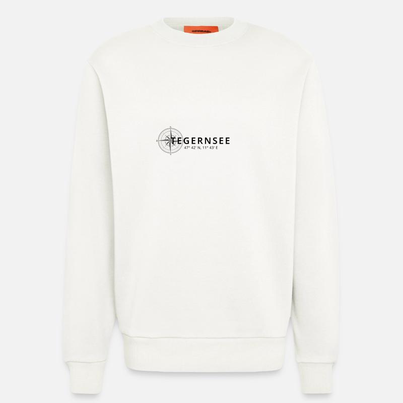Tegernsee Kompass Design - Sweatshirt - made by SPREAD  - OFF WHITE