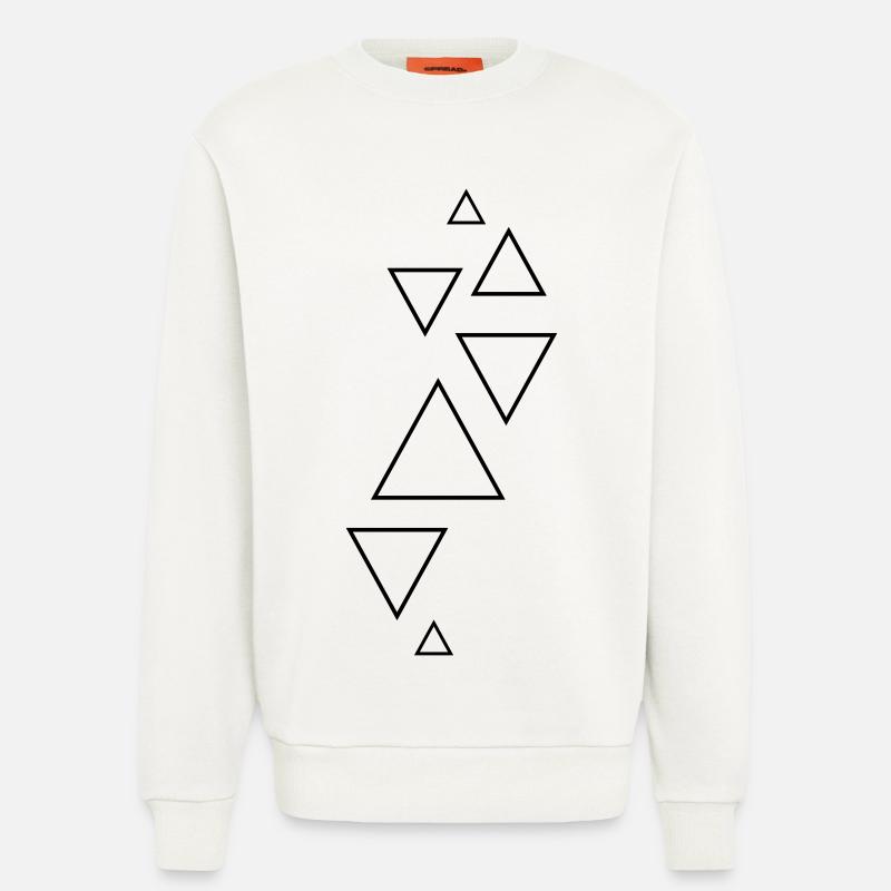 forms hipster triangles - Sweatshirt - made by SPREAD  - OFF WHITE