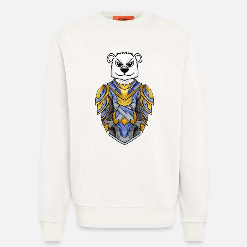 Ritter Eisbär cool Bär Polarbär - Sweatshirt - made by SPREAD  - OFF WHITE