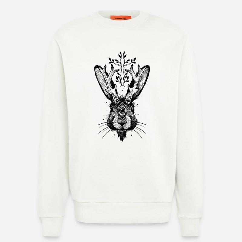 Der Rasselbock: Ein mystisches Symbol. - Sweatshirt - made by SPREAD  - OFF WHITE