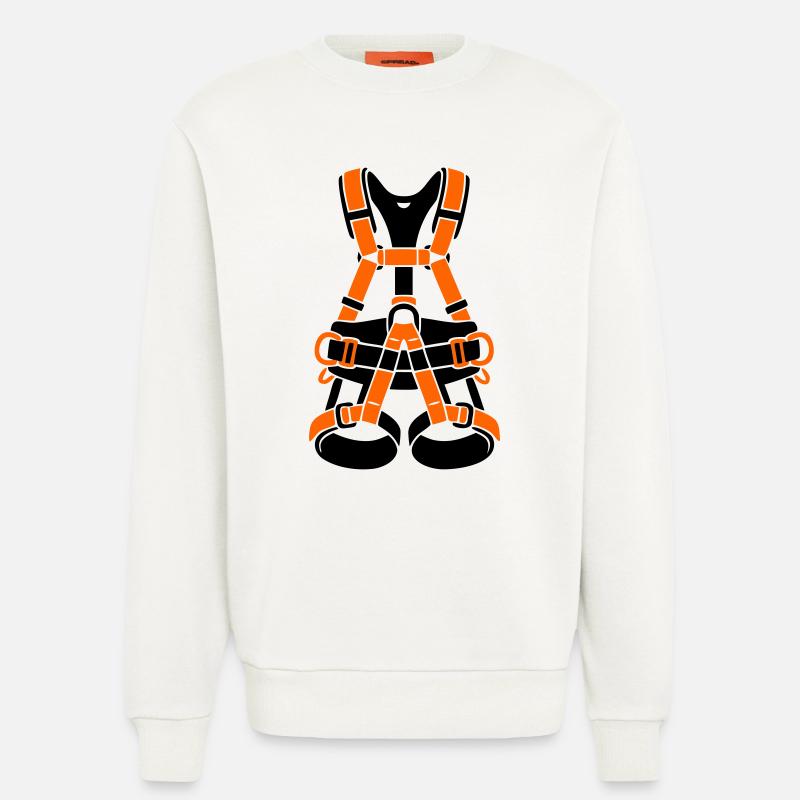 Klettergurt Baumpflege Baumkletterer Klettern - Sweatshirt - made by SPREAD  - OFF WHITE
