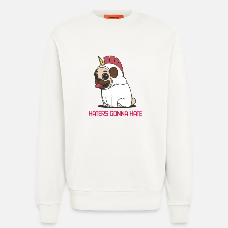 HASSER WERDEN EINHORN HASSEN - Sweatshirt - made by SPREAD  - OFF WHITE