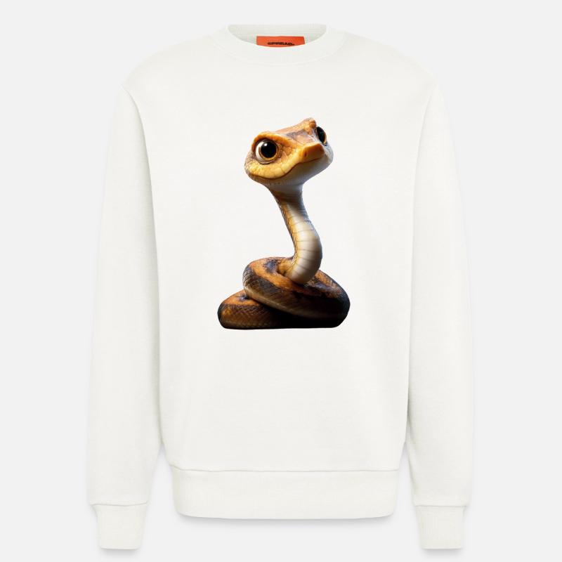 snake, python, cobra, rattlesnake, snakes - Sweatshirt - made by SPREAD  - OFF WHITE