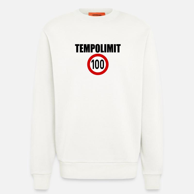 Tempolimit 100 - Sweatshirt - made by SPREAD  - OFF WHITE