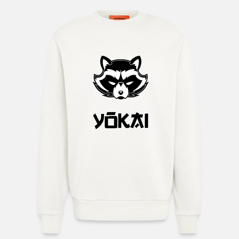 yokai blak - Sweat bio décontracté fabriqué en UE - OFF WHITE