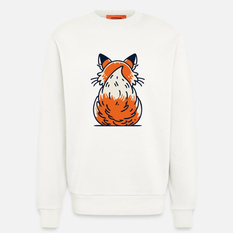 Fuchshinterteil mit Buschigem Schweif - Sweatshirt - made by SPREAD  - OFF WHITE