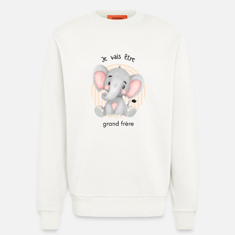 Ich werde großer Bruder sein - Bald großer Bruder - Sweatshirt - made by SPREAD - OFF WHITE