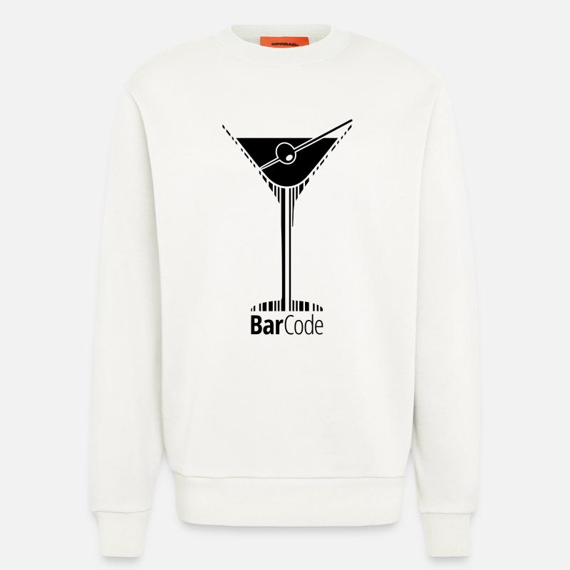 BarCode Martini - Sweatshirt - made by SPREAD  - OFF WHITE