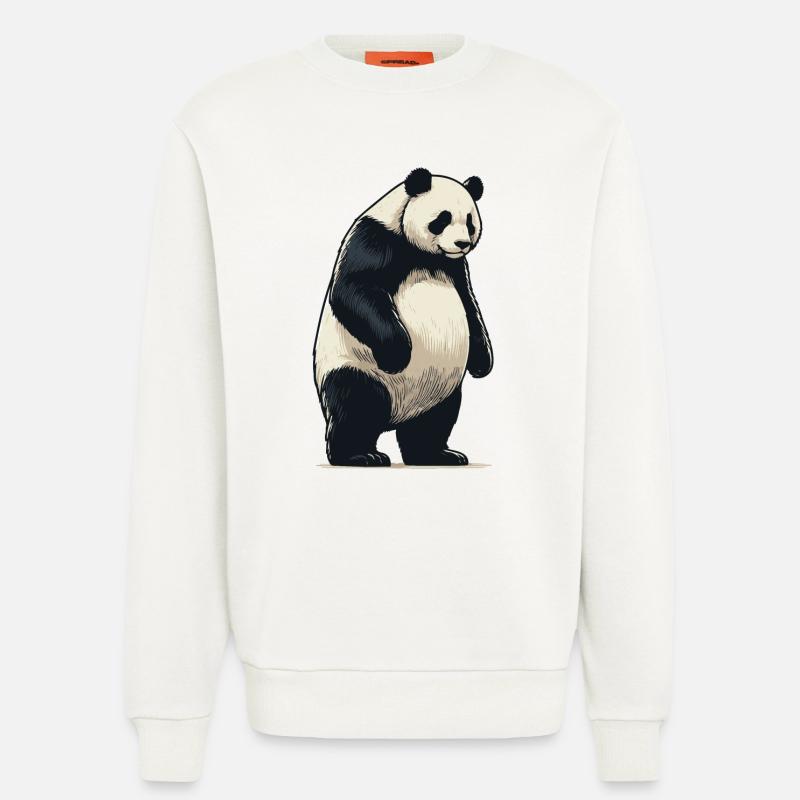 Panda - Sweatshirt - made by SPREAD  - OFF WHITE
