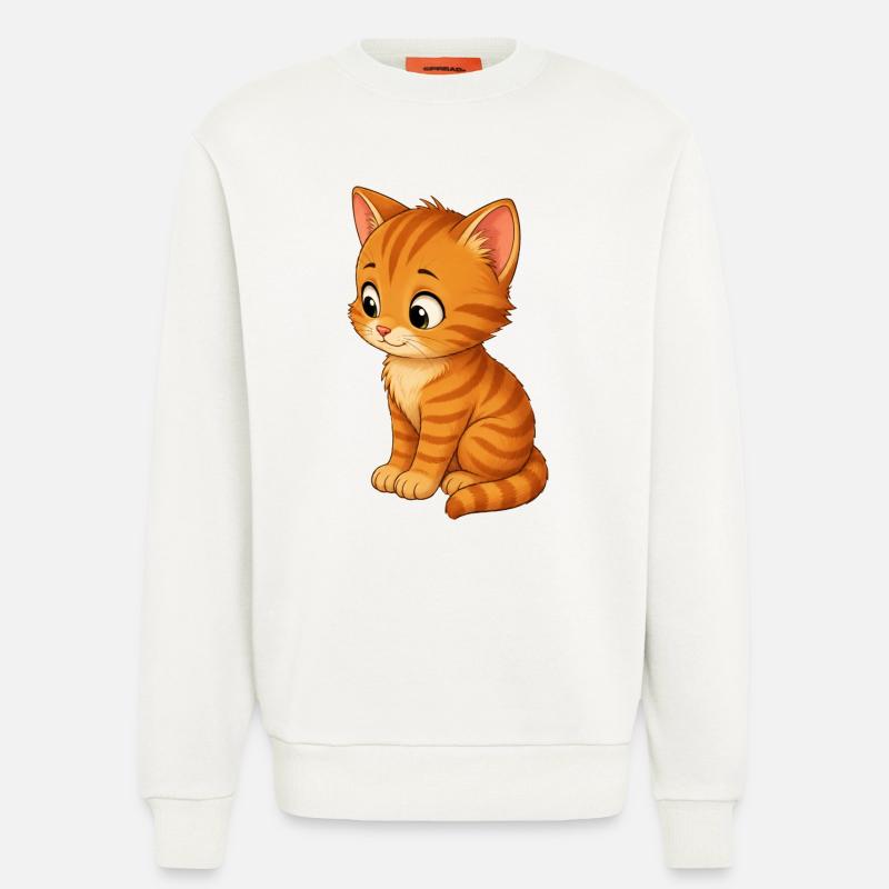Kätzchen getigert - Sweatshirt - made by SPREAD  - OFF WHITE