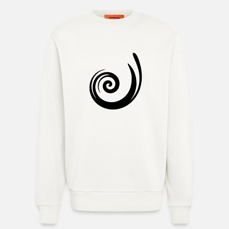 black pattern black gift idea - Sweatshirt - made by SPREAD  - OFF WHITE
