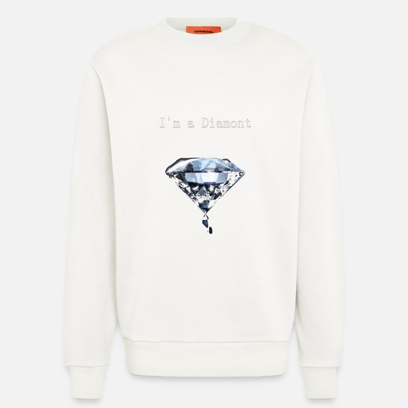 Ich bin ein Diamant - Sweatshirt - made by SPREAD  - OFF WHITE
