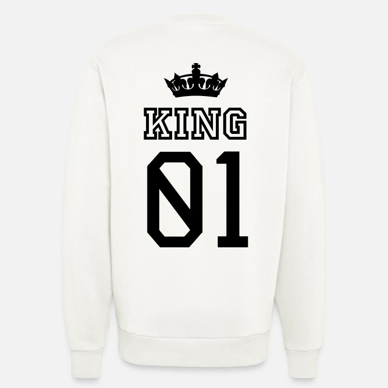 KING - Sweat bio décontracté fabriqué en UE - OFF WHITE