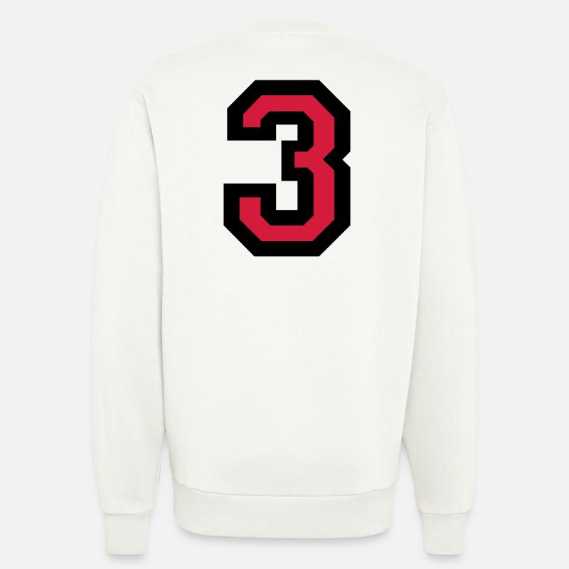 Number Three - The number 3 - Sweatshirt - made by SPREAD  - OFF WHITE