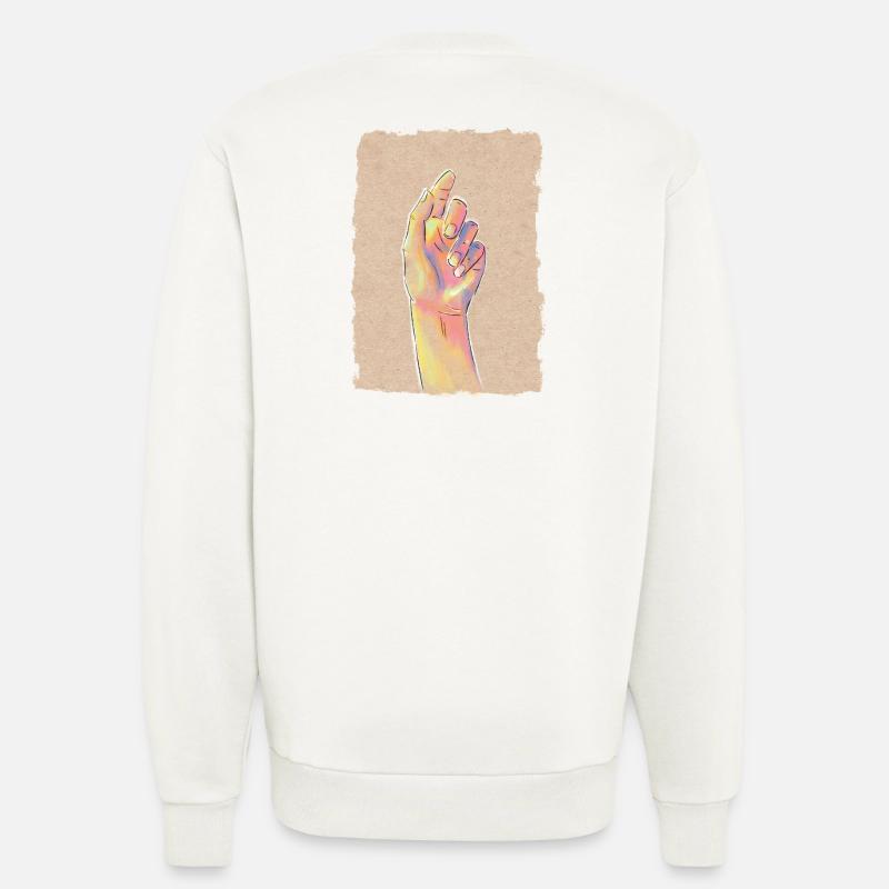 Pastel Rainbow Hand - Sweatshirt - made by SPREAD  - OFF WHITE