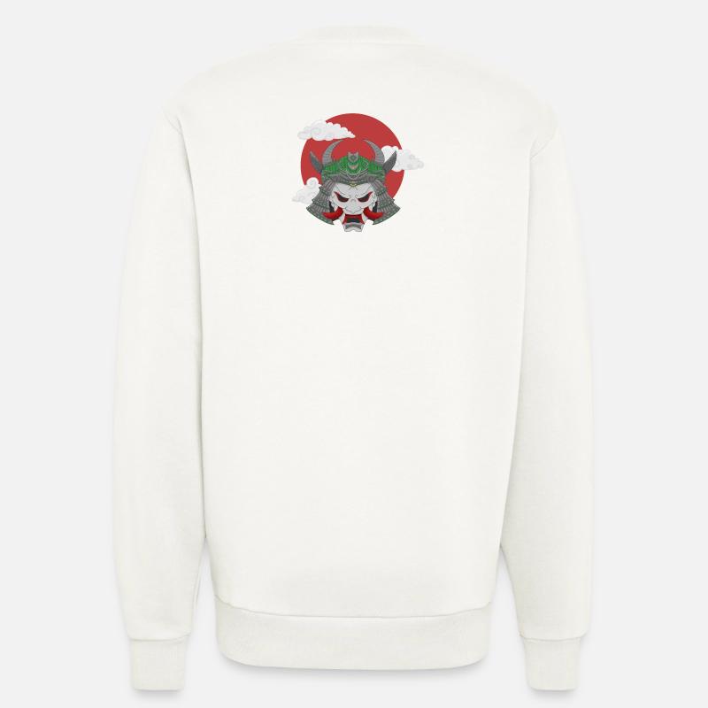Oni x Samurai Graugrün - Sweatshirt - made by SPREAD  - OFF WHITE