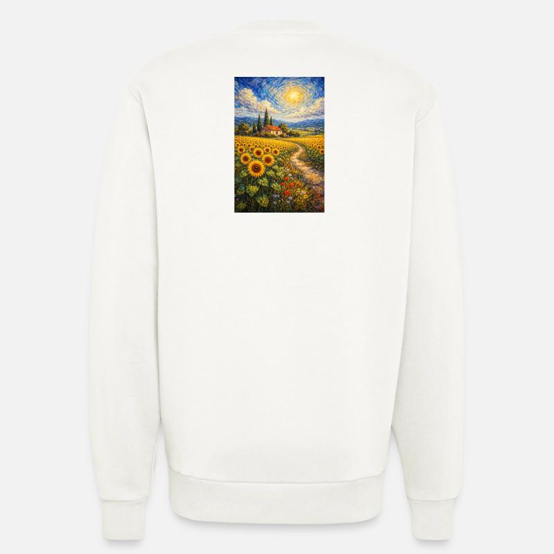 Sonnenblumenweg im Goldfeld - Sweatshirt - made by SPREAD - OFF WHITE