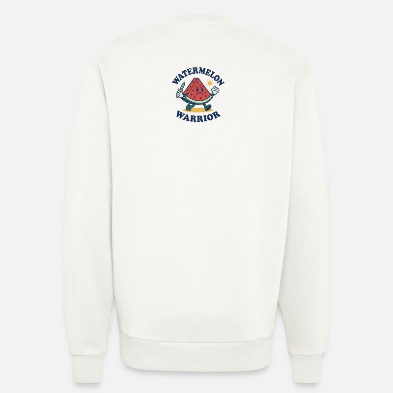 Wassermelonen-Krieger – Mutiges Schnittdesign - Sweatshirt - made by SPREAD  - OFF WHITE