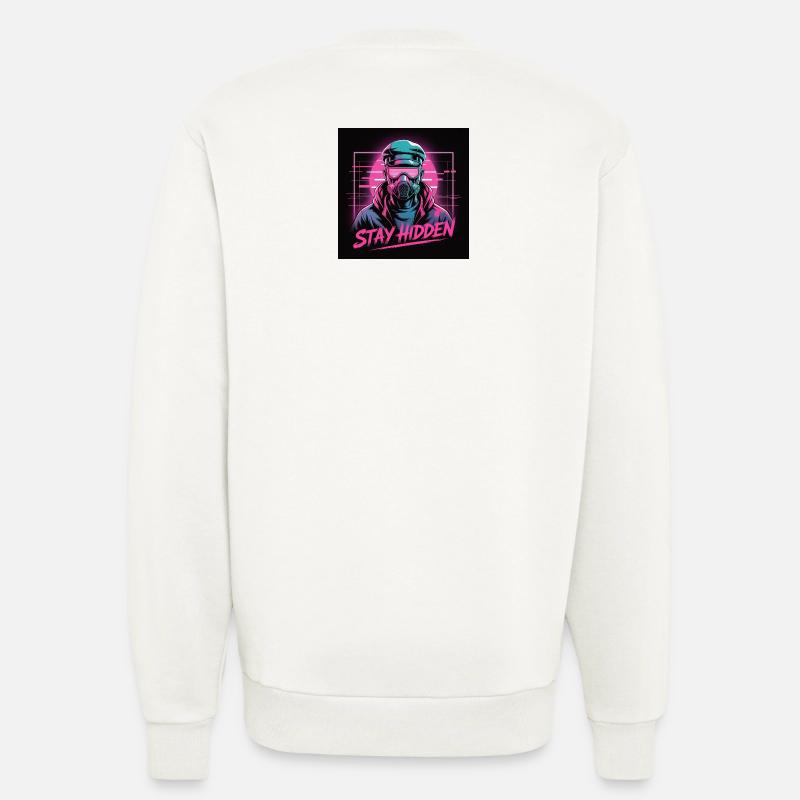 Masque néon Stay Hidden - Sweat bio décontracté fabriqué en UE - OFF WHITE