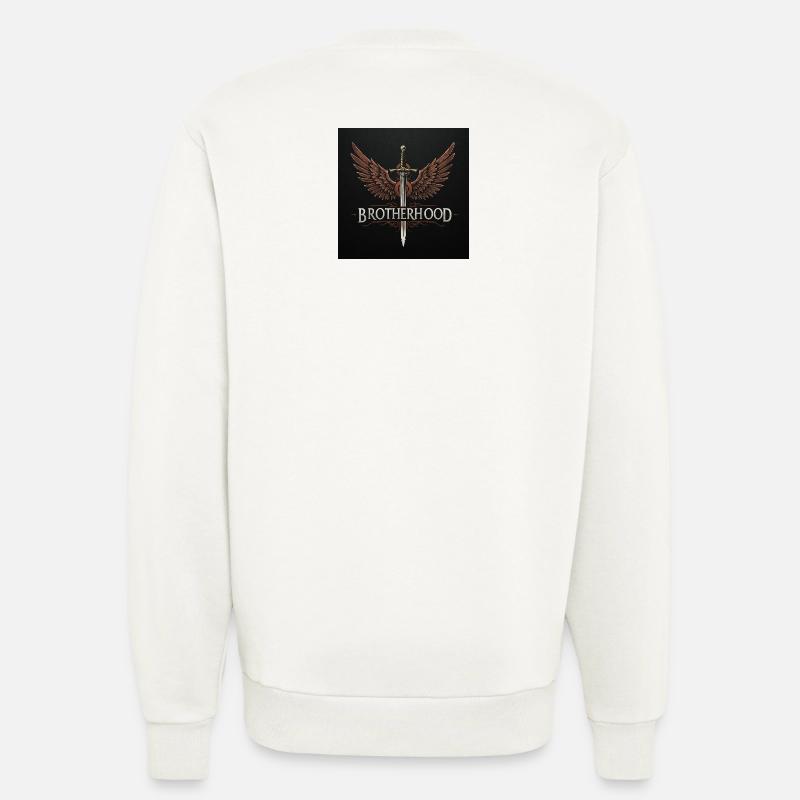 Fraternité Ailée Épée - Sweat bio décontracté fabriqué en UE - OFF WHITE