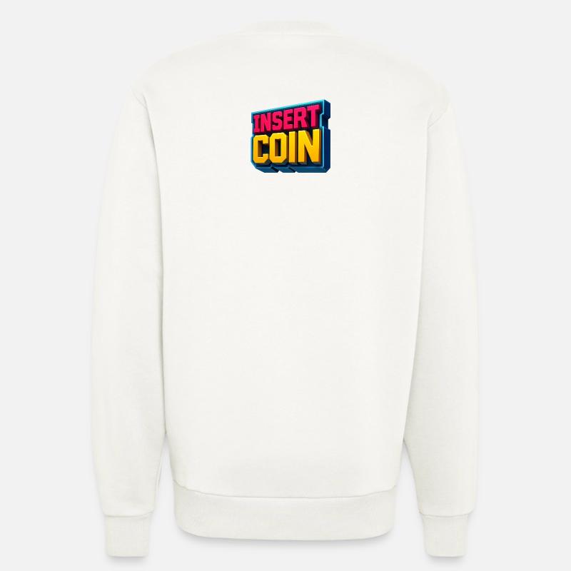 Conception de jeu rétro néon - Sweat bio décontracté fabriqué en UE - OFF WHITE