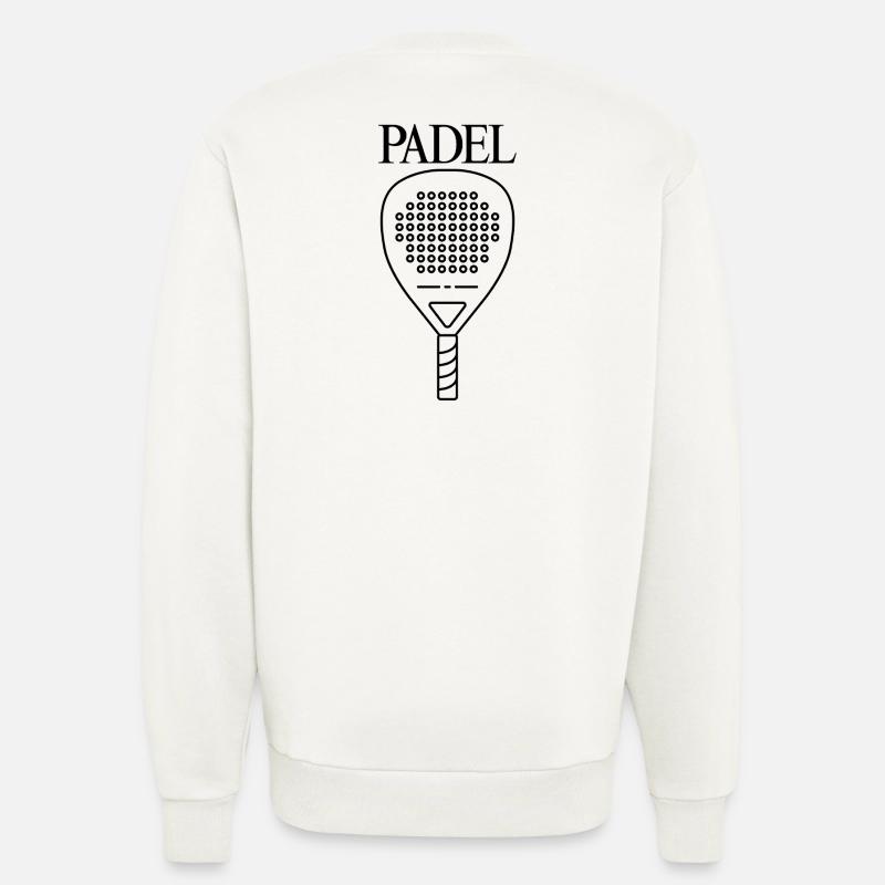 Padel Schläger - Sweatshirt - made by SPREAD  - OFF WHITE