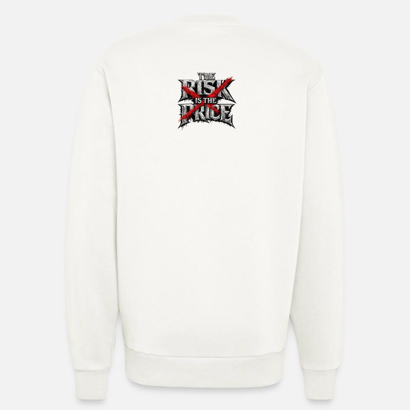 Cross Risk: Rebellious Red X - Sweatshirt - made by SPREAD - OFF WHITE