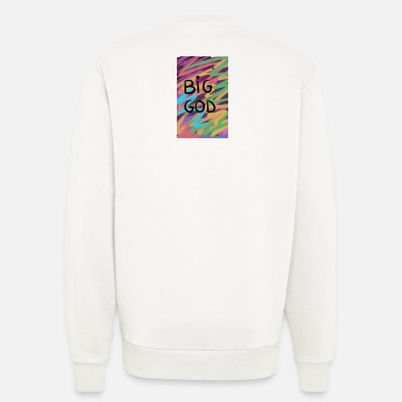 Big God Retro - Sweat bio décontracté fabriqué en UE - OFF WHITE