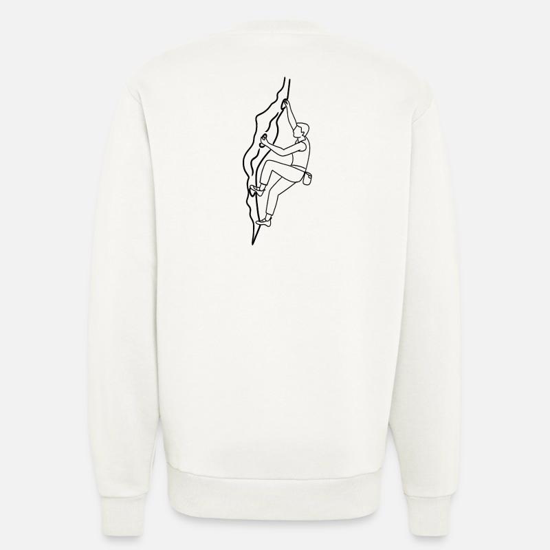 Mann auf kletterwand - Sweatshirt - made by SPREAD  - OFF WHITE