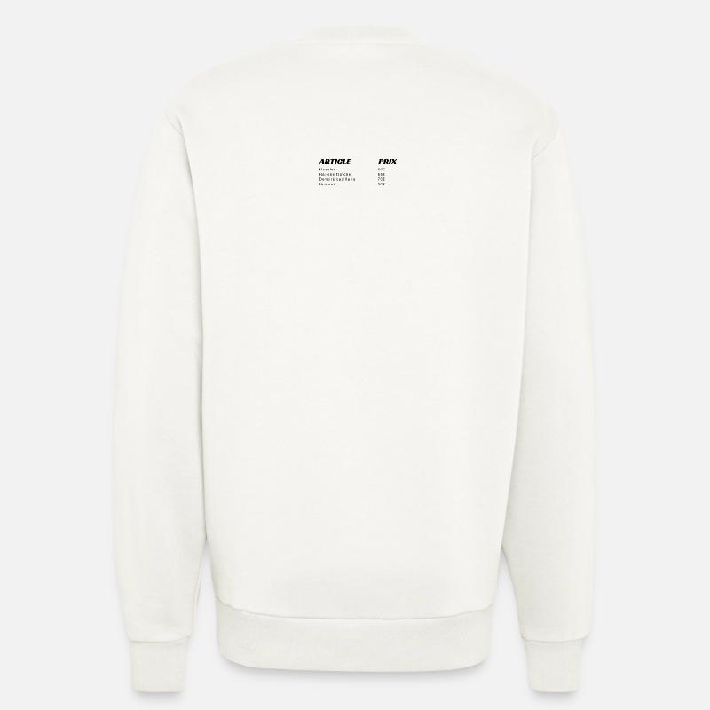 Ticket de caisse humour  - Sweat bio décontracté fabriqué en UE - OFF WHITE